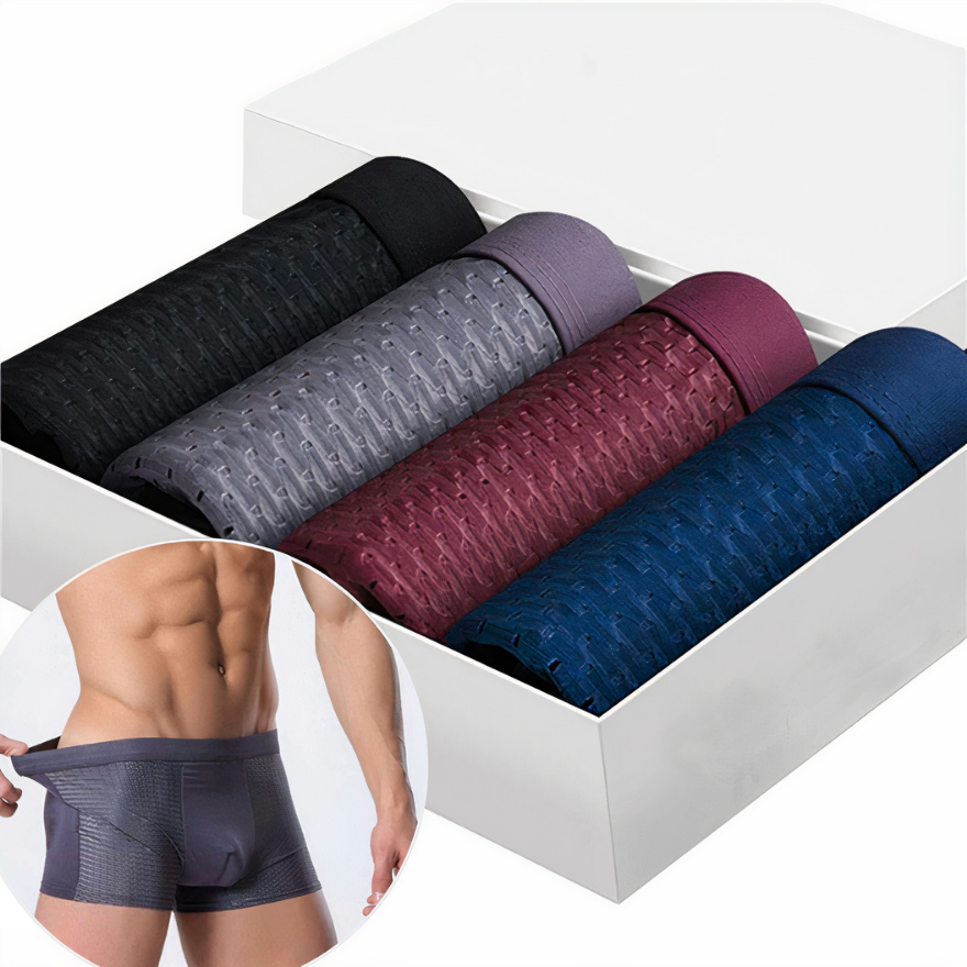 Nouveaux Boxer Fibre Bambou (3 Boxers + 2 Gratuits)