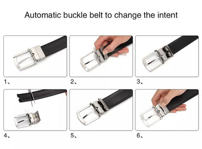 Ceinture Cuir Pour Avec Boucle Réversible